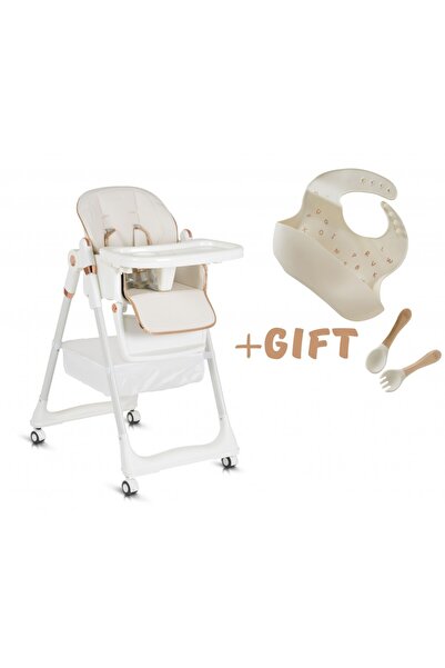 Moni Lindo height-adjustable dining chair, foldable, 2 trays, bib, spoon, fork included