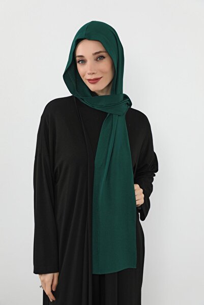 Aisha's Design Combed Cotton Boneli Ready-Made Combed Cotton Hooded Shawl Two-Piece Set, Ps-57, Green