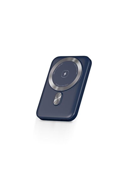 Polosmart PBS133 Magsafe Kablosuz Hızlı Taşınabilir Şarj Cihazı Powerbank 5000 mAh Navy