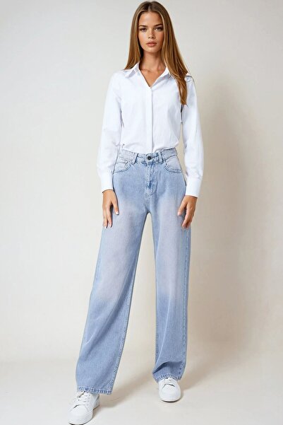 VAGGON Women's Ice Blue 5 Pocket Baggy Jean Vs01020