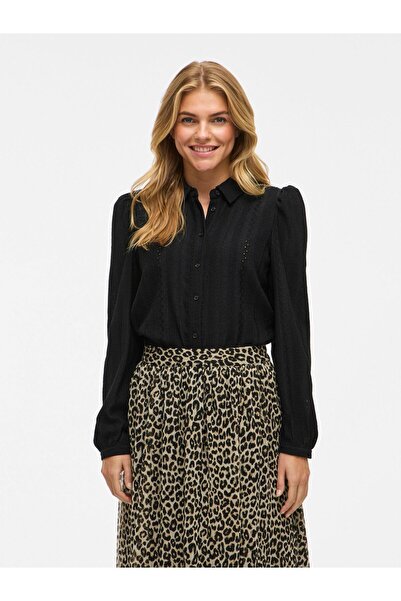 VILA Hemd VIZANIA Langarm