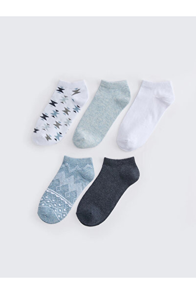 LC Waikiki LCW DREAM Бели дамски чорапи с мотиви, пакет от 5 броя