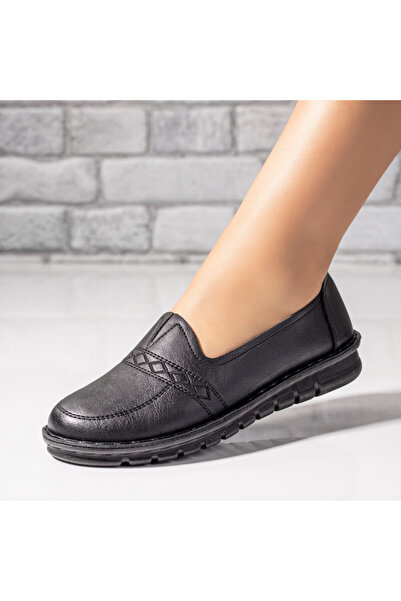 BMoD Women's black casual shoes with elastic material inserts MOD02954