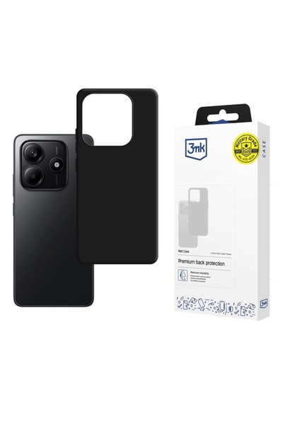 3MK Case for Xiaomi Redmi Note 14 4G (Standard), Matt Case, Black