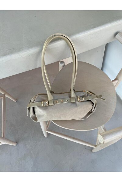 Senza Vedere Mery Suede Baguette Shoulder Bag