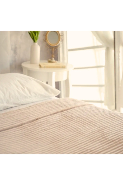 Other Striped blanket 160x200 cm plaid bedspread beige armchair birthday gift