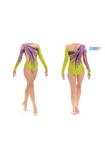 Rhytmine CD-237 Baskılı Cimnastik Mayo