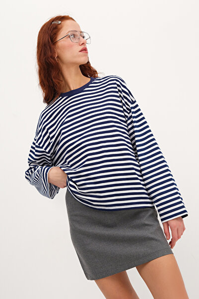 Addax Μακρυμάνικο μπλουζάκι με ρίγες P10543