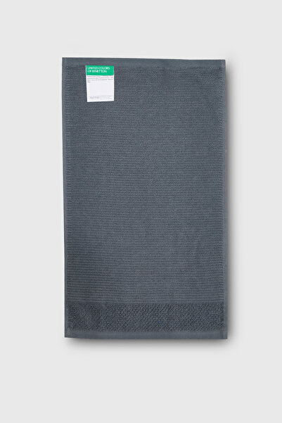 Benetton Home 3 Pieces Bath Towel Hand Face Body Dark Gray 100% Cotton 50X90 cm Hand Towel