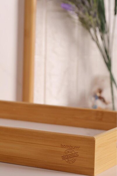 Atbyhome Bambum Marbella - Set of 2 Marble Patterned Trays White Large Medium