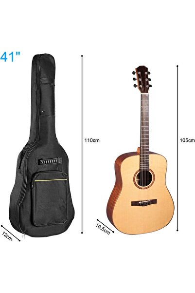 MegArya TRIXES Full Size Guitar Bag with Shoulder Straps - Waterproof Padded Bag, Bass Acoustic