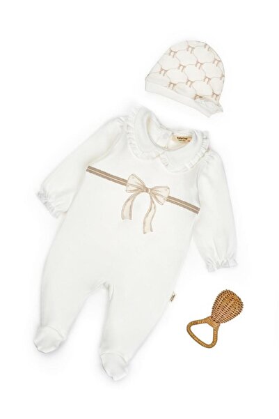 BabyCosy Organic Wear Baby Jumpsuit Hat 100% Organic Cotton, Baby - Newborn- Csy8149
