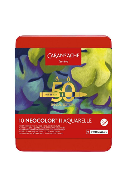 Caran d'Ache Neocolor II 10'lu Set Lush 50.Yıl (Metal Kutu)