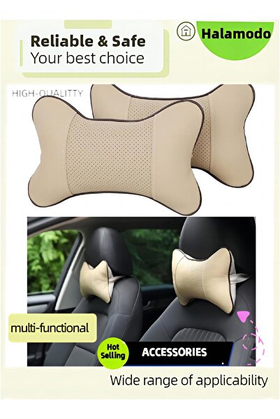 HALAMODO 2 PCS Car Neck Pillow Set, Neck Pillows, Car Seat Accessory, Breatha...
