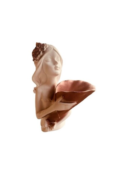 OEM Vaza lady D alb cu bronz 34 cm
