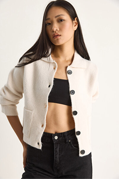 Bianco Lucci Women's Cardigan with Pockets 20251054