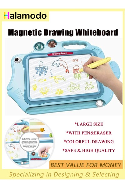 HALAMODO Magnetic Drawing Board, Magnetic Whiteboard, Doodle Board Set, Educa...