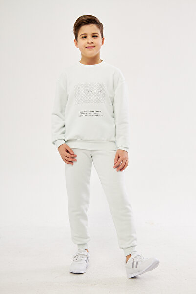 3 İplik “Dream” Baskılı Sweatshirt