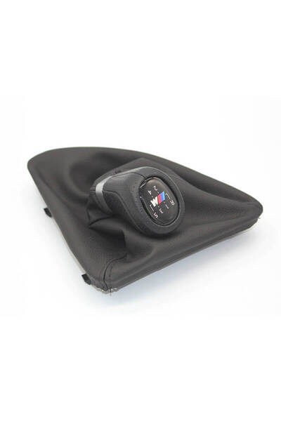 MOTOR10 Gear shifter sleeve with nut for BMW 1 Series E81 E82 E87 E88, 5 speeds, M Performance logo