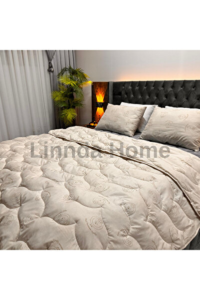 Linnda Home Односпальний преміум-комплект ковдри з наповнювачем із 100% овечо...