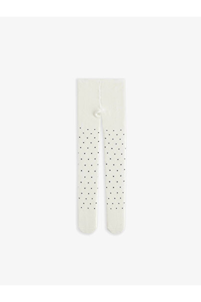 LC Waikiki Lcw Baby Ecru Patterned Baby Girl Pantyhose