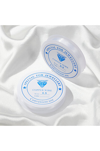 Choice 0.5 مم × 20 مترًا 0.25-0.8 مم سلك خيطي شفاف من خرز الكريستال غير مرن لخط صيد السمك من أجل حمالة الصدر التي تصنعها بنفسك