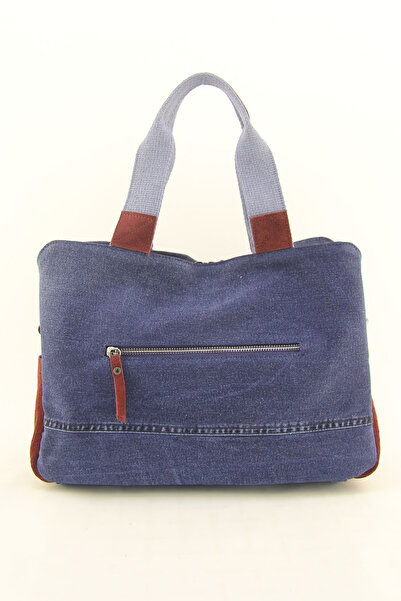 HNB Women's Burgundy Casual Retro Denim Multi-Compartment Shoulder Bag