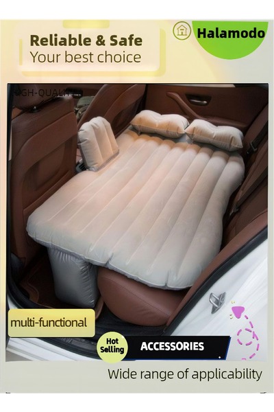 HALAMODO مرتبة هوائية قابلة للنفخ للسيارة، مرتبة سفر للمقعد الخلفي لسيارة الد...