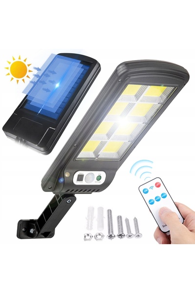Other Lampă solară de grădină cu 160 LED-uri COB, senzor de mișcare, 3 moduri...