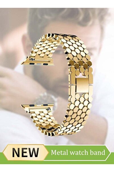 fun zone Slim Metal Strap Compatible with Apple Watch Straps 42/44/45/46/49mm Stainless Steel