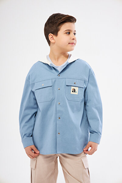 Arvole %100 Pamuk Kapüşonlu Gömlek