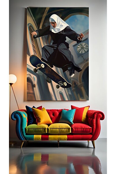 özkacar KAYKAYCI RAHİBE Tablou pe pânză pentru decorarea casei, perete, salon...