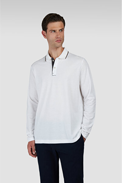 PAUL&SHARK Men's Woven Cotton Lyocell Polo Shirt