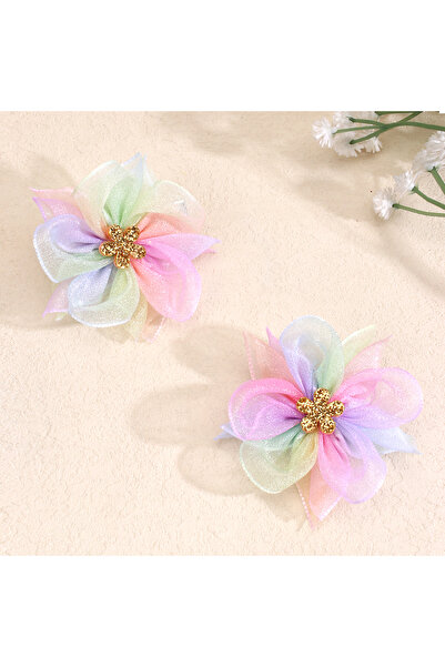 Choice HAXY2227 2pcs/set Rainbow Flower Hair Clips For Girls Fashion Sequin H...