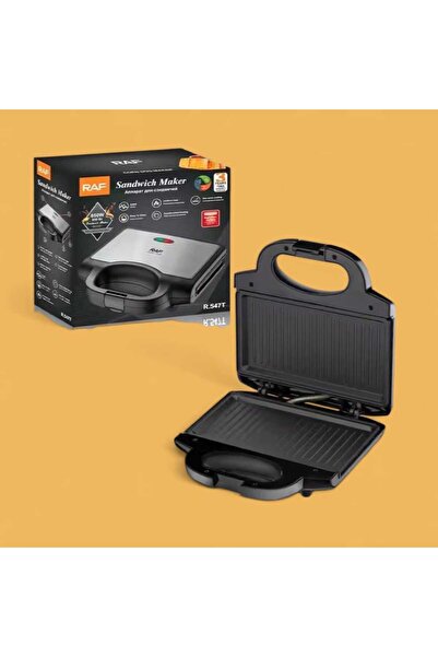 raf Sandwich Maker & Grill R547T, 2 in 1, 850W, Placi Antiaderente, Design Compact, Negru