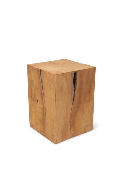 babilconcept Teak Doğal Ahşap Tabure