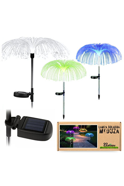 Other Lampă solară de grădină Medusa, 2 LED-uri, multicoloră, impermeabilă, IP65, GoGarden