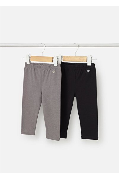 MAYORAL Комплект от 2 чифта чорапогащи за момиченца, черно-сиви 702