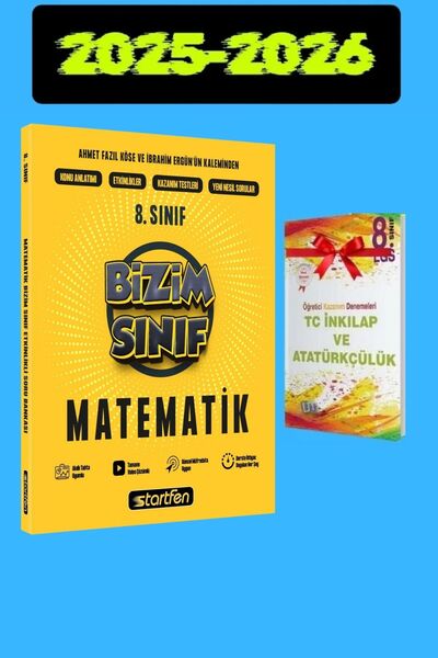 Startfen 8. Sınıf Bizim Sınıf Matematik Etkinlikli Soru Bankası