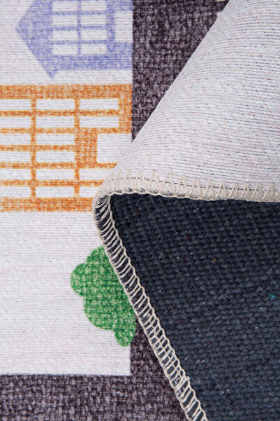 ARTLOOP Minor Dokuma Taban Dekoratif Beyaz Arabalı Çocuk Halısı AL 407