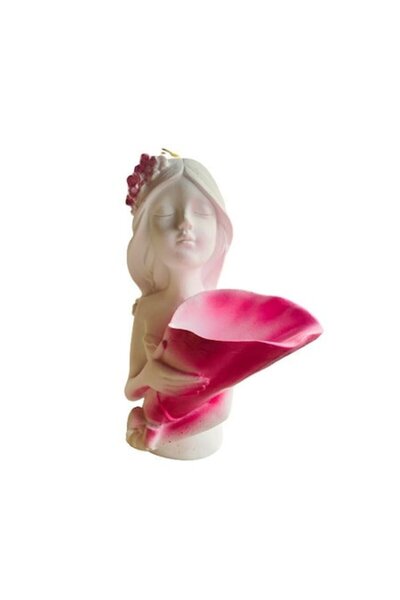 OEM Vaza lady D alb cu roz 34 cm