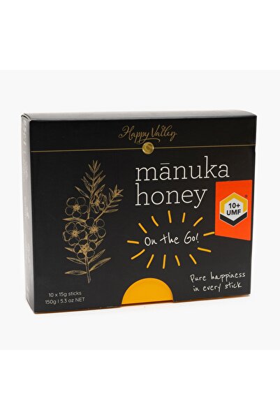 HAPPY VALLEY Premium Manuka Honey Sachets MGO 263+ (UMF 10+), pack of 10