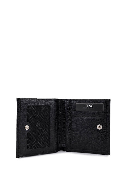 Tamer Tanca Unisex Genuine Leather Black Caviar Wallet Wallet