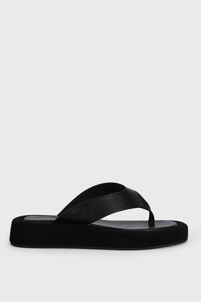 Lufian Erica Slippers Black