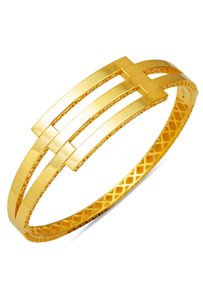 Bilezikci 14 Ayar Kaburga Kelepçe Altın Bilezik