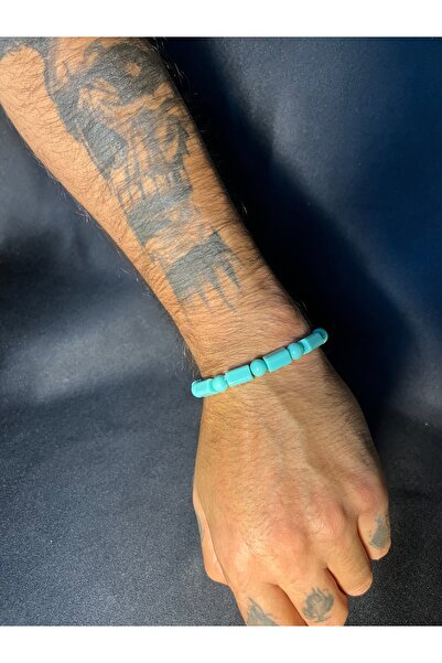 Mos Tespih Turquoise Original Onyx Natural Stone Bracelet