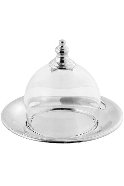 The Kings Pewter Cam Kapaklı Kalay Tereyağlık