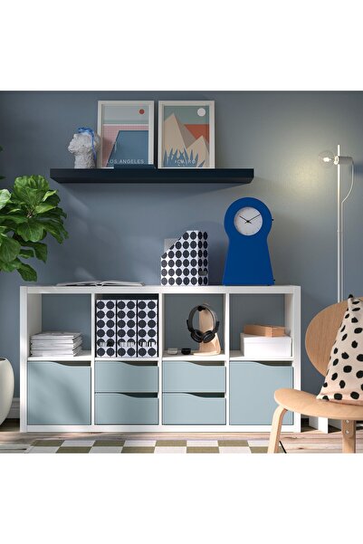 IKEA LACK Wall shelf, black-blue, 110 x 26 cm