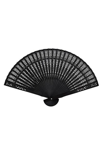 SHOPIENS Black Sandalwood Fan Shopiens®, 23 cm