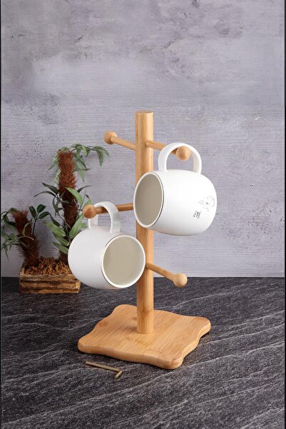 EWs Bamboo Mug Rack 16X16X35 cm